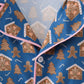 Navy gingerbread print mom gown