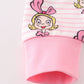 Pink stripe cindy lou who print  Zipper girl romepr