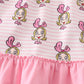 Pink stripe cindy lou who print girl dress