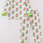 Green striped grinch print boy pajamas