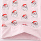 Pink santa print mom pajama pants