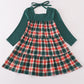 Forest merry christmas plaid mom&me dress