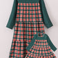Forest merry christmas plaid mom&me dress