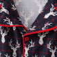 Navy deer print mom gown