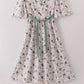 Sage bow tie mom dress