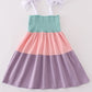 Multicolored tiered smocked mom&me dress