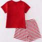 Red sooners embroidery boy set