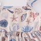 Blue ocean breeze shells print mom&me dress