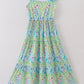 Ocean bloom print mom tiered dress
