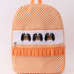 Orange Tennessee embroidery checkered ruffle backpack