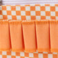 Orange Tennessee embroidery checkered ruffle backpack