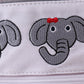 Red Alabama embroidery gingham ruffle backpack
