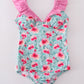 Blushing rose garden print mom swimsuit