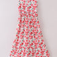 Pink floral print mom dress