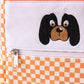 Orange Tennessee embroidery checkered backpack