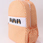 Orange Tennessee embroidery checkered backpack