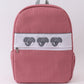 Red Alabama embroidery gingham backpack