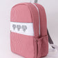 Red Alabama embroidery gingham backpack