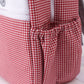 Red Alabama embroidery gingham backpack
