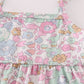 Mint pink floral print mom&me tiered dress