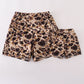 Brown camouflage print dad&me shorts