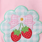 Pink Strawberry Applique Knit Set