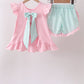 Pink Strawberry Applique Knit Set