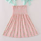 Pink floral smocked mom&me dress