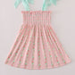 Pink floral smocked mom&me dress