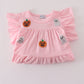 Pink ghost pumpkin sequin ruffle dress