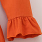 Rust tiered mom ruffle dress