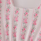 Pink floral print tiered mom dress