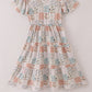Fall floral print mom dress