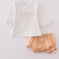Sweet as pie french knot girl bloomers set