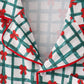Green bow plaid mom gown