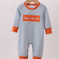 Jesus loves me embroidery boy romper