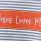 Jesus loves me embroidery boy romper