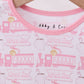 Pink train bamboo pajamas dress