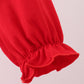 Red heart applique bubble set