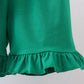 Blue clover embroidery swiss dot shorts set