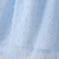 Blue clover embroidery swiss dot shorts set