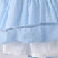 Blue clover embroidery swiss dot shorts set