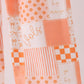 Orange Tennessee patchwork ruffle jumpsuit