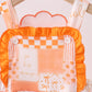 Orange Tennessee applique patchwork ruffle dress
