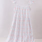 Blue starfish shell tiered women dress