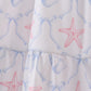 Blue starfish shell tiered women dress