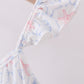 Blue starfish shell tiered women dress