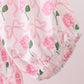 Pink bow hydrangea smocked women dress