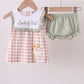 Lawb of god applique plaid bloomer set