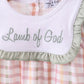 Lawb of god applique plaid bloomer set